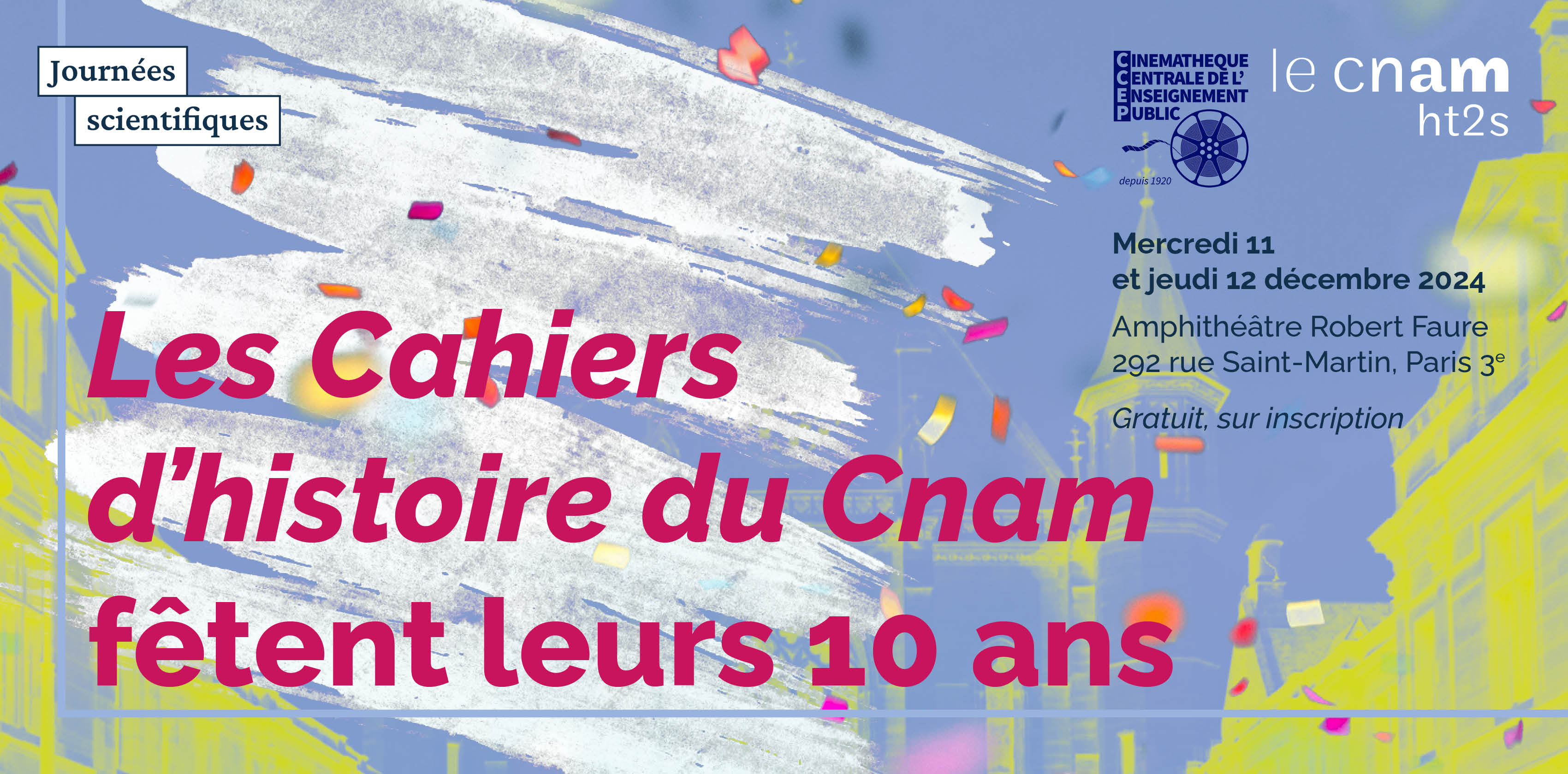 Journées scientifiques à l’occasion des 10 ans des Cahiers d’histoire du Cnam