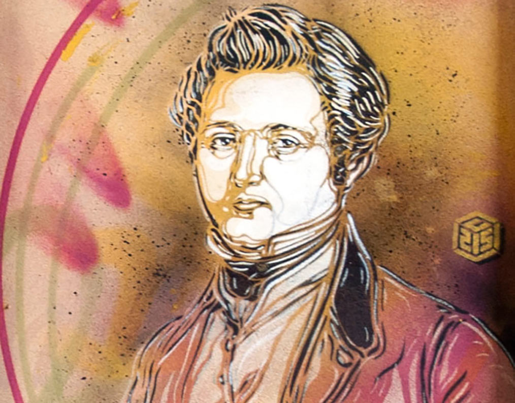 Adolphe Blanqui au Cnam vu par C215