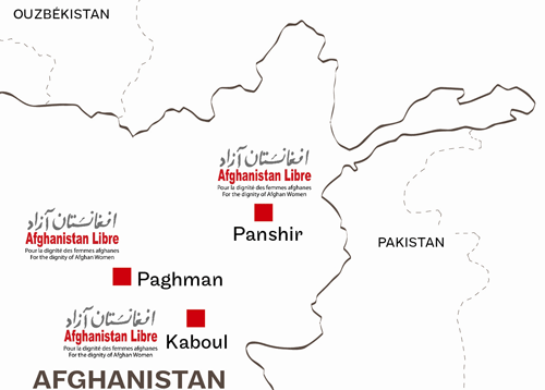 Carte des actions d'Afghanistan libre