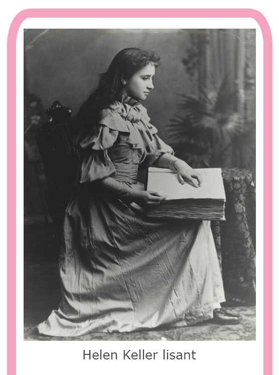 Helen Keller lisant
